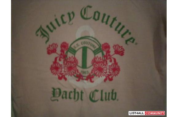 JUICY COUTURE  Pink Tee "Juicy Couture Yacht 
