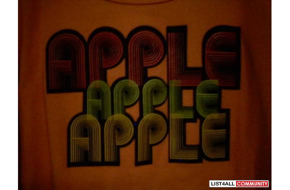 MISS SIXY  Orange Long Sleeve Top "Apple Appl