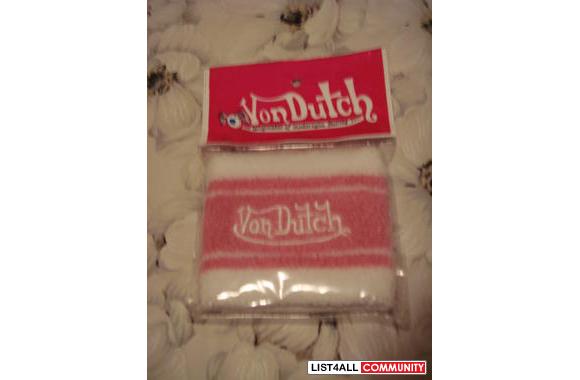 VON DUTCH  pink&white wristbandBrand new wrist