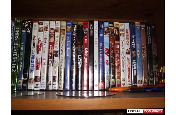 dvds&nbsp; 6.00 each&nbsp; for every 5 you buy get