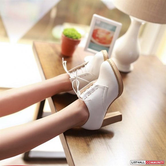 White Oxford Booties