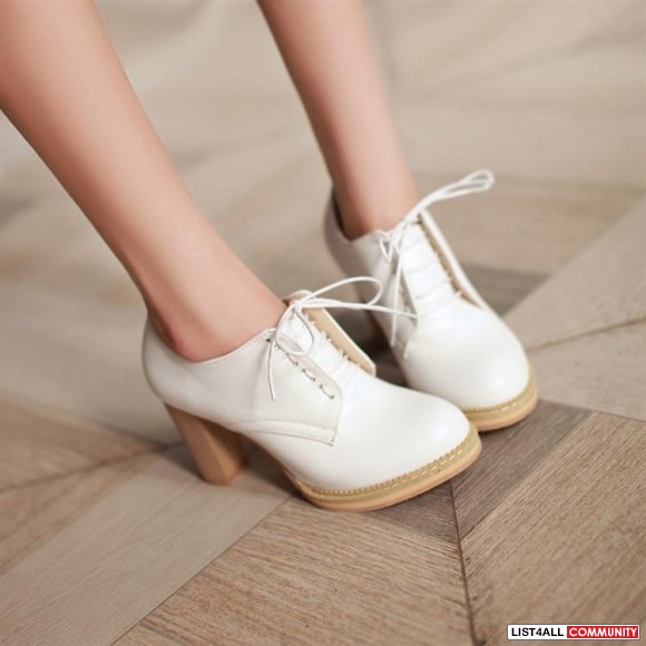 White Oxford Booties