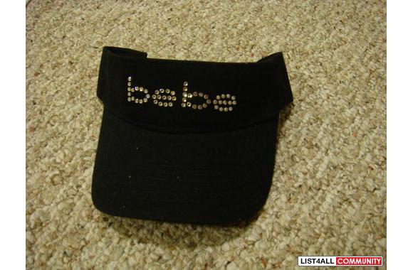 BeBe black visor hat