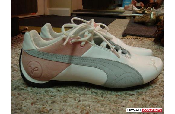 Puma white/pink/grey sneakers
