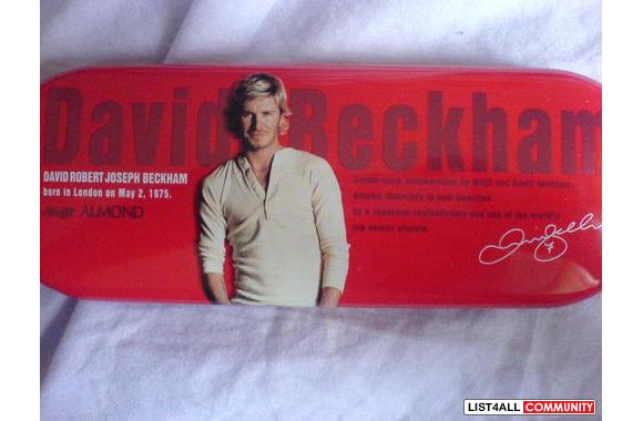 Metal pencil case w/&nbsp; David Beckhamsuper hot!