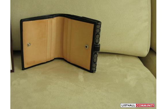Authentic COACH Mini-Signature French Purse -- Bla