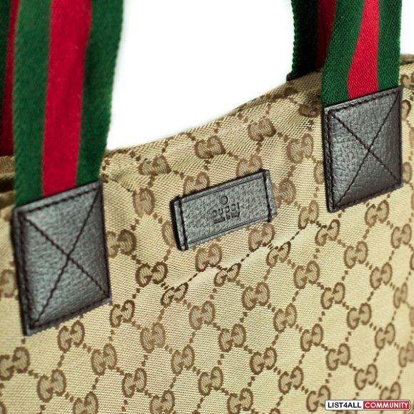 gucci canvas tote
