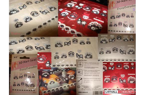 Brand New 3D Nail Art Seal (stickers)steps by step