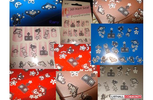 Brand New 3D Nail Art Seal (stickers)steps by step