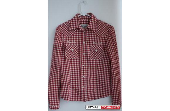 Franklin Marshall Red Checkered Blouse