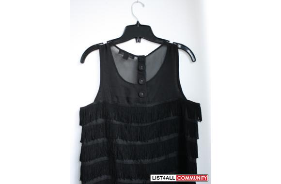 Forever 21 Black Fringe Dress