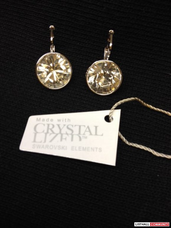 Swarovski crystal Bella earrings. New with tags.