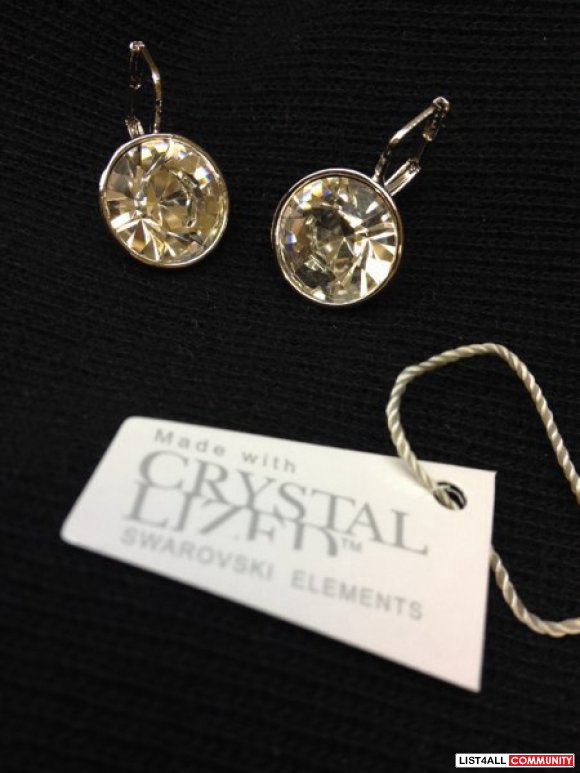 Swarovski crystal Bella earrings. New with tags.