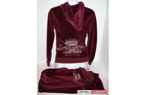 burgundy velvet tracksuit