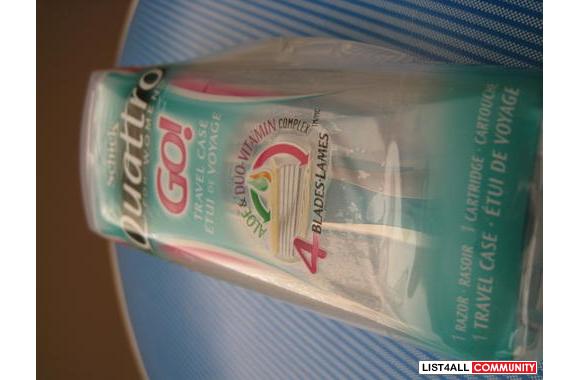 One Schick Quattro Razor for Women GO! with Travel