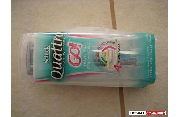 One Schick Quattro Razor for Women GO! with Travel