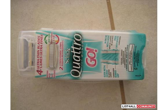 One Schick Quattro Razor for Women GO! with Travel