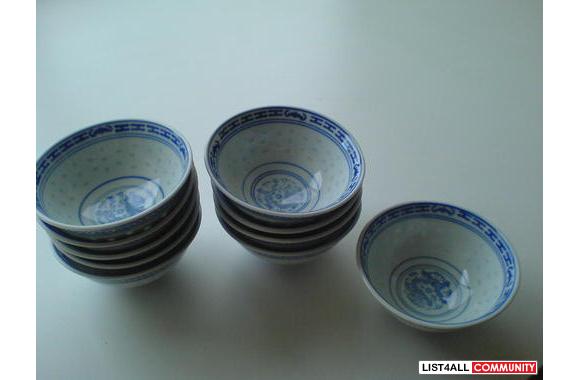 Chinese bowls, 10pcs, 3.5in(8.5cm)can be sold sepa