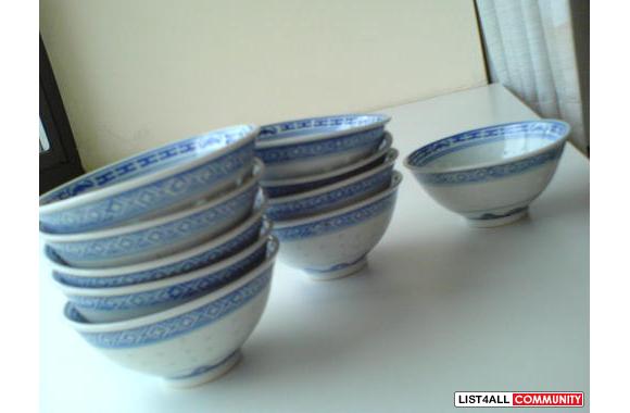 Chinese bowls, 10pcs, 3.5in(8.5cm)can be sold sepa