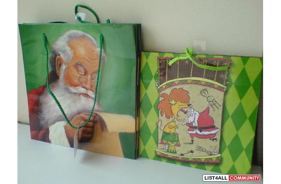 Santaclaus paper bag 10"x10"(wide base 1