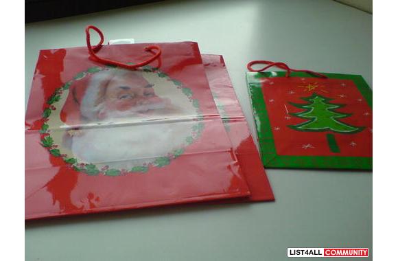 Santaclaus paper bag 13"x10"(base 10&quo