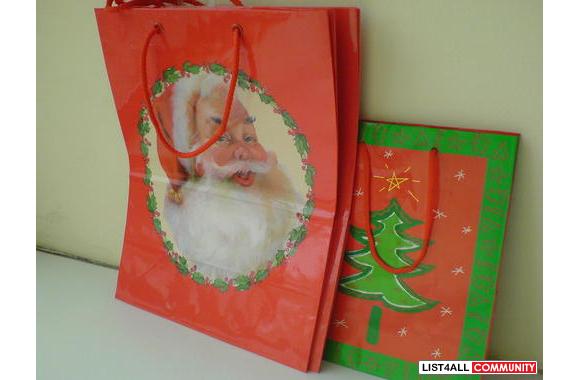 Santaclaus paper bag 13"x10"(base 10&quo