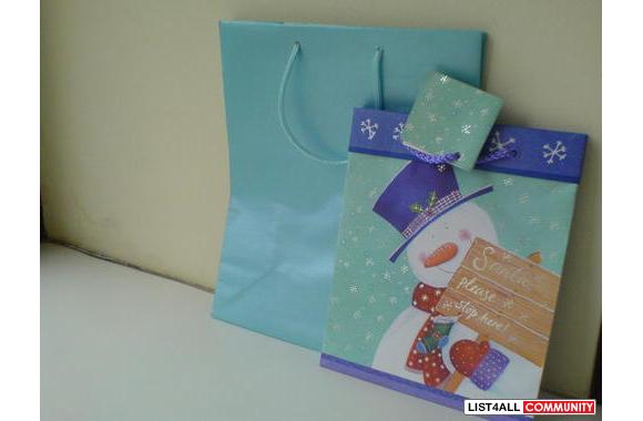 plain blue color paper bag 13"x10.5"(bas