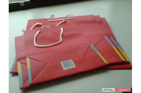red color&nbsp;paper bags&nbsp;13"x12"(b