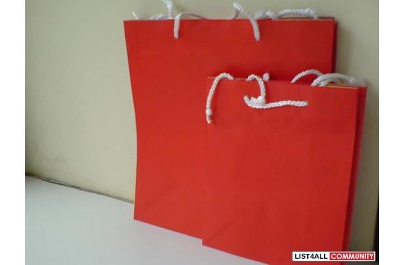 red color&nbsp;paper bags&nbsp;13"x12"(b