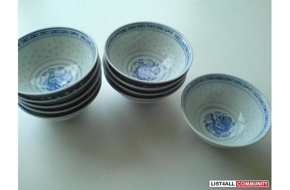 Chinese bowls, 10pcs, 4