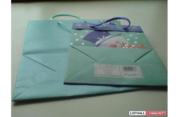 plain blue color paper bag 13&quot;x10