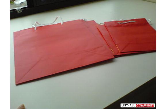 red color&nbsp;paper bags&nbsp;13&quot;x12&quot;(base 12&quot;x6&quot;