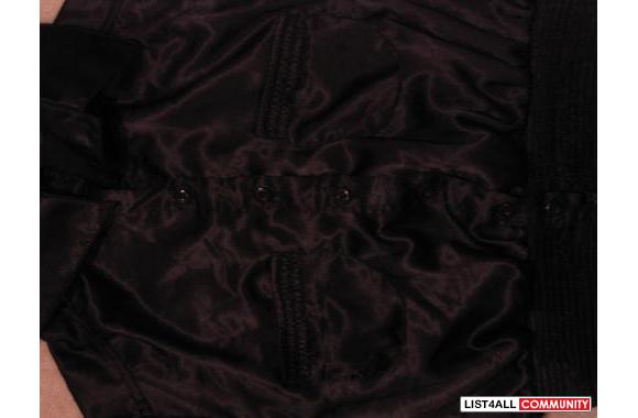 Satin-like blouse (black)