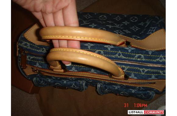 100% Authentic   Louis Vuitton  Monogram Denim N&e