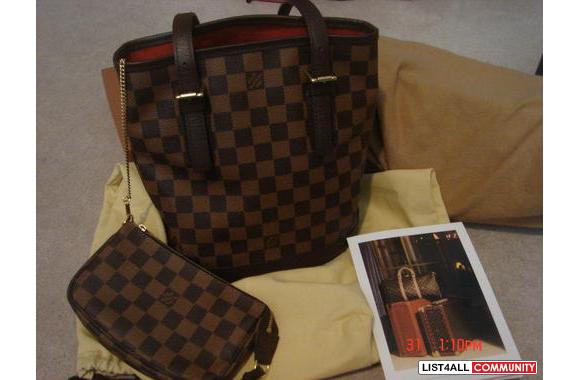 10 0% Authentic   Louis Vuitton   Damier Canvas Ma