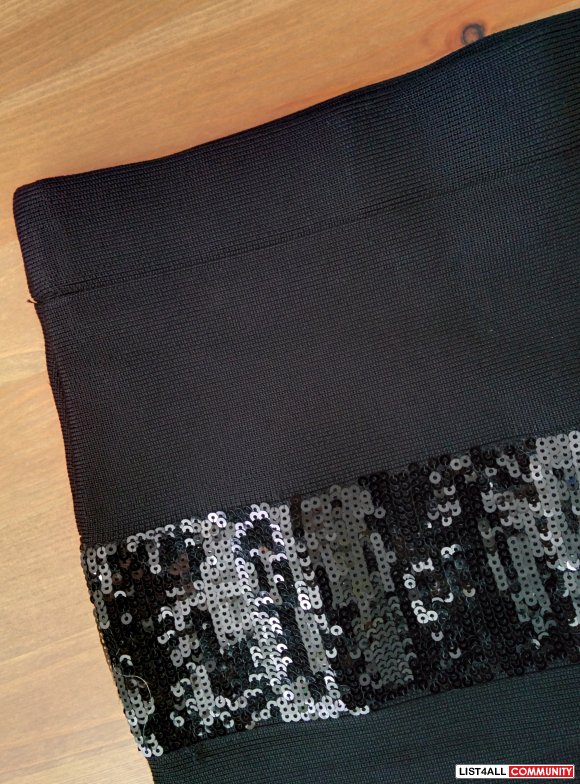 GUESS SEQUIN BANDAGE SKIRT