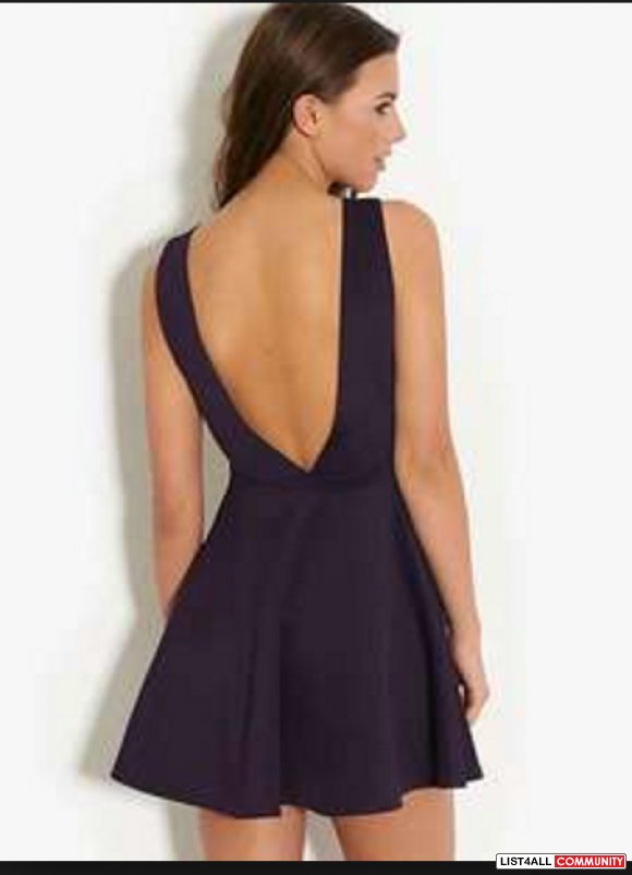 DIVIDED JERSEY BACKLESS DRESS