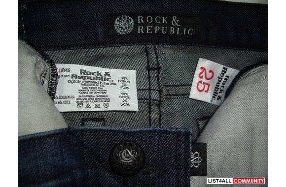 Rock &amp; Republic AUTHENTIC&nbsp;Berlin Onyx&nbsp;&nbsp;Size 25