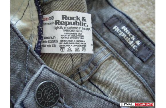 Rock &amp; Republic AUTHENTIC Berlin GREY Skinnies Size 25
