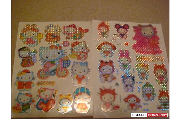 HELLO KITTY STICKER SHEETS0.50 each-left one on 3r