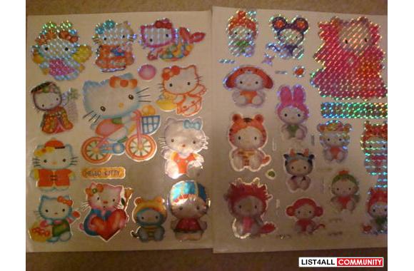 HELLO KITTY STICKER SHEETS0.50 each-left one on 3r