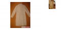 JACOB WHITE KNEE LENGTH JACKET, SZ 7/8