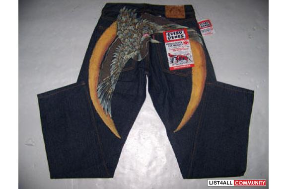 True religion, Evisu, red monkey, Bape, BBC jeans 