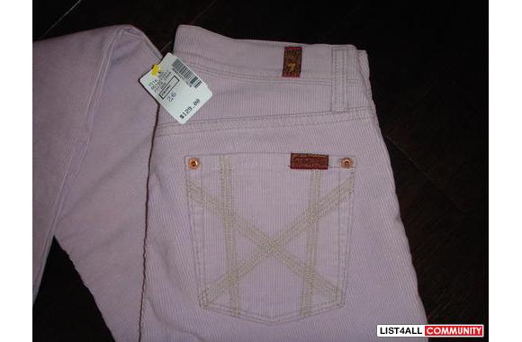7 FOR ALL MANKIND: Light baby pink fitted cords