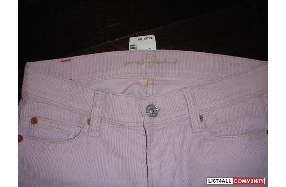 7 FOR ALL MANKIND: Light baby pink fitted cords