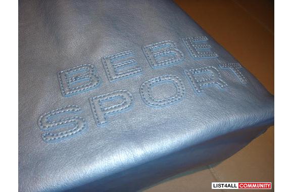 BEBE SPORT: Reversible Silver and Blue Bag