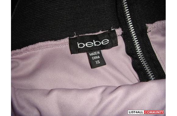 BEBE: Baby purple skirt w/ thick black elastic belt