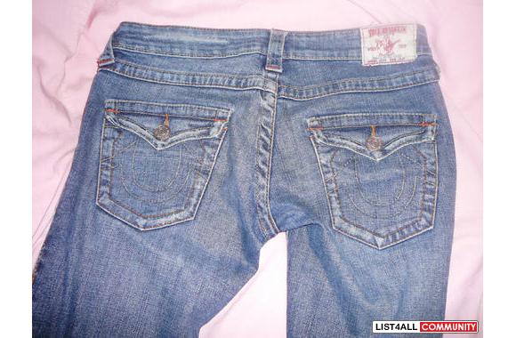 these are a pair of true religion jeans, size 26