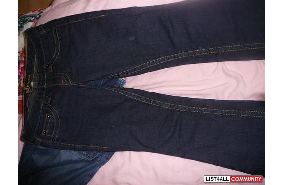 these are a pair of bebe jeans