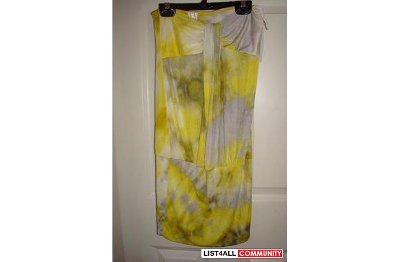 Yellow tye-dye tube dress from  BB Blue . Size Sma